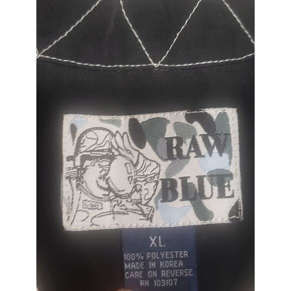 Raw Blue Military Men Button Up Collared Short Sleeved Shirt | Size Extra Large - Picture 3 of 8